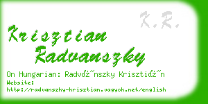 krisztian radvanszky business card